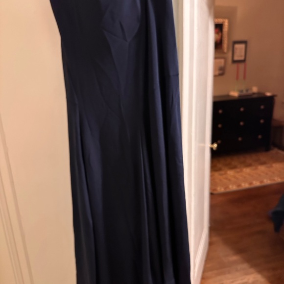 Tibi 4-Ply Silk Strapless Sculpted Dress - Dark Navy - Picture 7 of 10